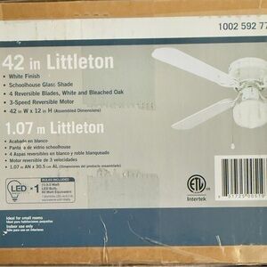 42-Inch Littleton White Ceiling Fan